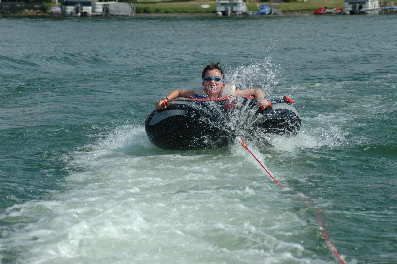 tubing on Round Lake, Michigan | my2fish: a blog about sunfish sailing
